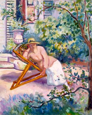 Jeanne in the Garden at Neuilly