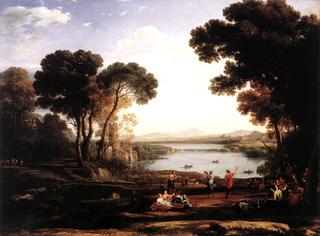 Landscape with Dancing Figures