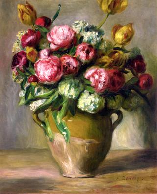 Vase of Peonies