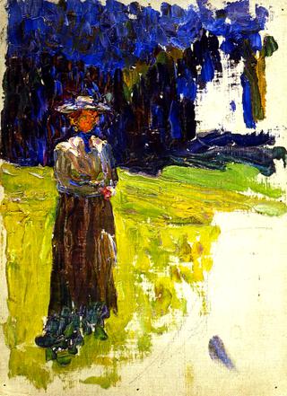 Kochel - Lady Standing by the Forest's Edge