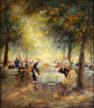 Beer Garden Scene