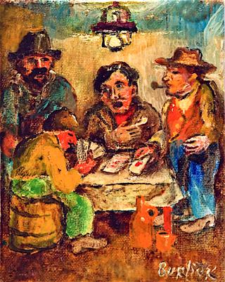 Four Men Playing Cards