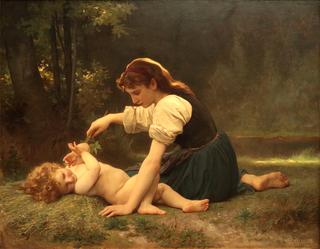 Nature's Fan- Girl with a Child