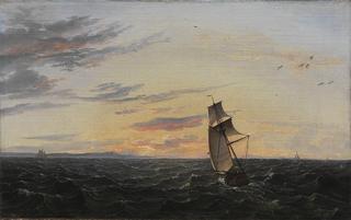 A Seascape. The coast of the Island of Rügen in Evening Light