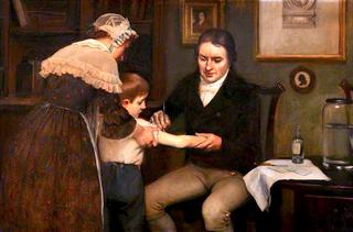 Vaccination: Dr Jenner Performing His First Vaccination, 1796