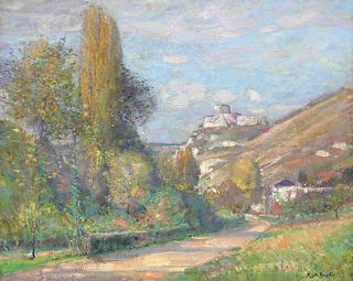 Landscape with Ruins on Hill