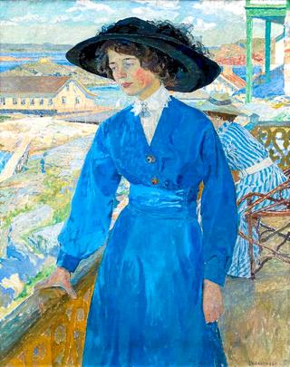 Woman in a Blue Dress