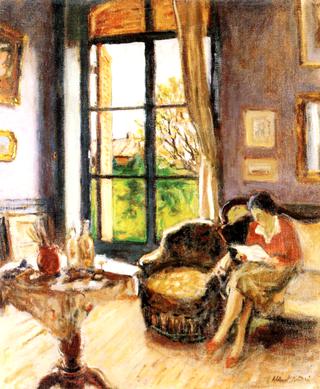 Woman Reading in an Interior