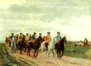 Maurice, Comte de Saxe Leading His Troops