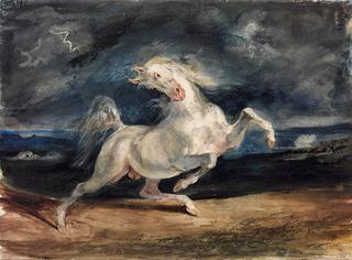 Horse Frightened by Lightning