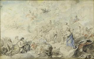 Allegory of the Birth of the Duke of Burgondy in 1750