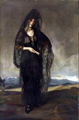 Carmen Bermejillo con mantilla