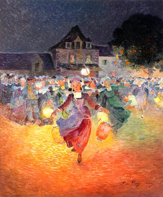 Breton Women with Lamps