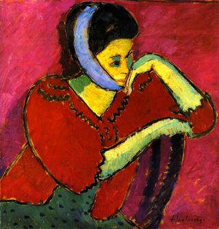 Woman with Head Bandage