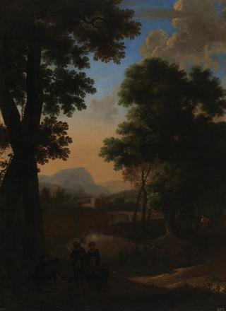 Landscape with Wayfarers, Boy and Dog