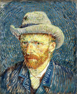 Self Portrait with Grey Felt Hat