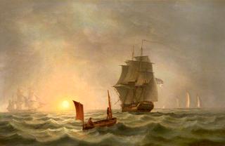 Seascape with Shipping