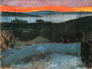 View of Christiania in Winter