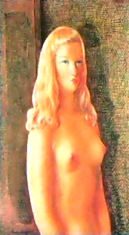 Femme nue aux cheveux blonds
