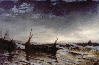 Fishing Boat, Etretat