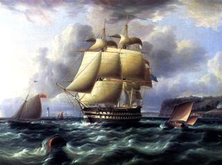 H.M.S. "Rodney" in Plymouth Sound