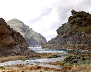 Boscastle Harbour at Low Tide