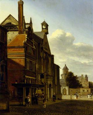 荷兰城镇的广场