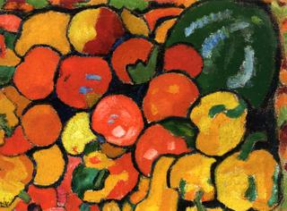 Still Life with Class and an Apple
