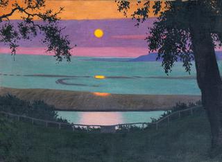 Sunset at Grace, Orange and Violet Sky