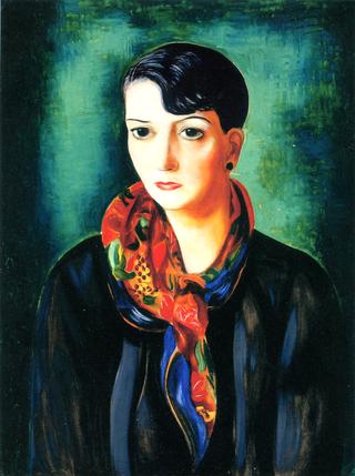 Portrait of a Young Woman in a Scarf