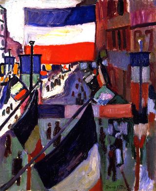 Street Decked with Flags