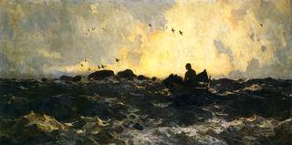 Hunter in Boat