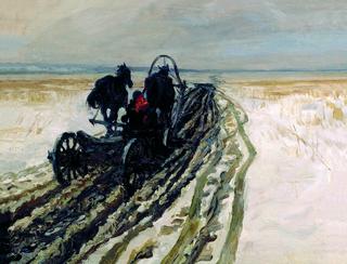 The First Snow. Twilight