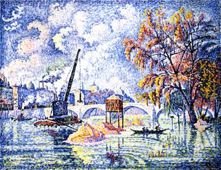 Flood at the Pont Royal, Paris