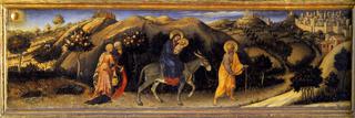 Adoration of the Magi ~ The Flight into Egypt (Predella)