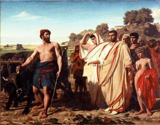 Cincinnatus recevant les députés du Sénat