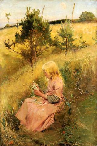 Girl Picking Flowers