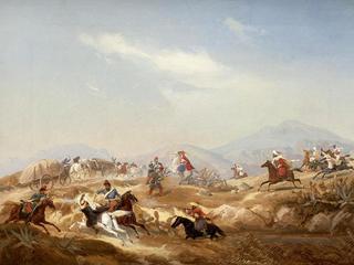 Arab Raiding Party Attacking a Convoy