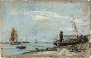 Beach with Fishing Boats