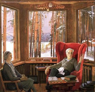 Portrait of Pyotr Kapitsa with His Wife