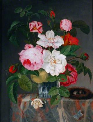 Roses with a Bird's Nest