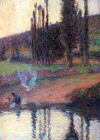 Laundress Kneeling at the Edge of the Water