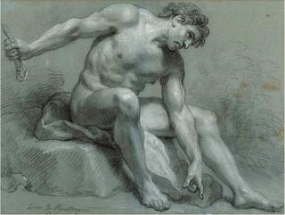 Seated Male Nude