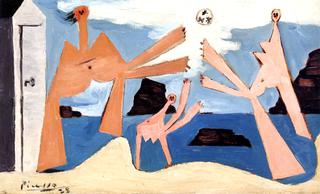 Bathers with Balloon