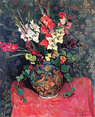 Gladioli and Nasturtiums