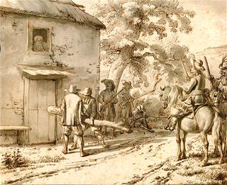 Plundering Soldiers at a Peasant's Dwelling