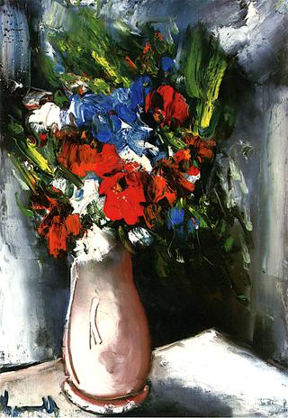 Bouquet of Flowers in a White Vase