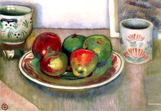 Still Life, Breton Earthenware and Apples
