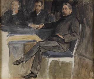 Study for the Portrait of Mallarmé and  the Group of the Revue Indépendent