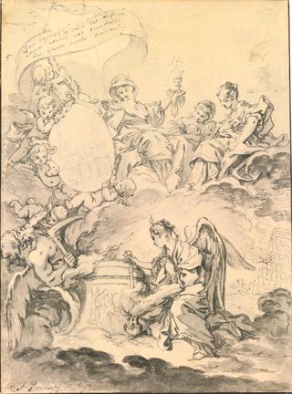 Study for the Frontispiece to Le Bâtiment de St-Sulpice